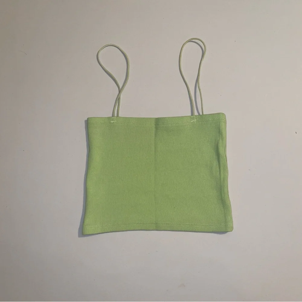 Zara Light Green Ribbed Top - Picture 4 of 5